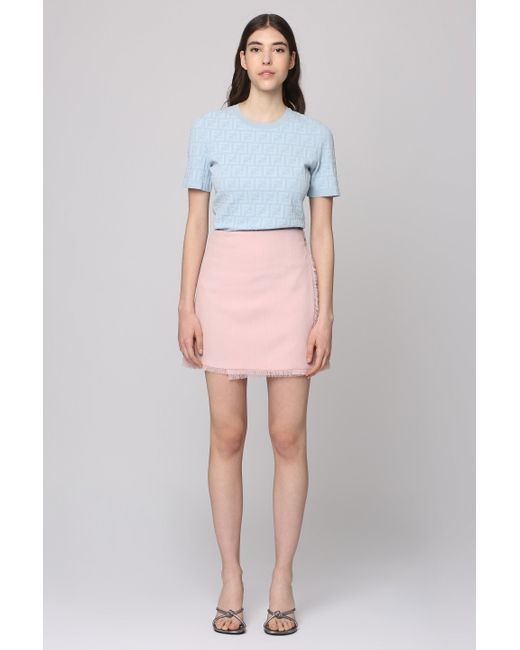 Minigonna a portafoglio di Burberry in Pink