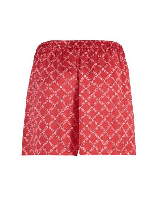Michael Kors Red Nylon Satin Shorts