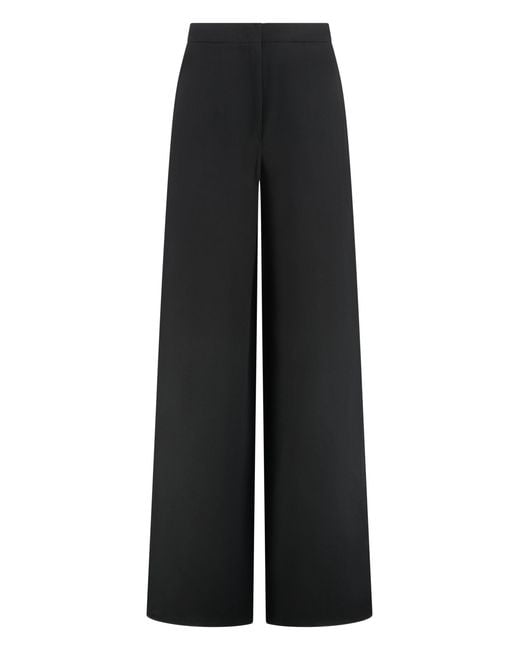 Max Mara Black Gary Linen Blend Trousers