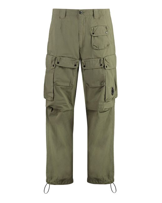 Pantaloni multi-tasche in cotone di C P Company in Green da Uomo