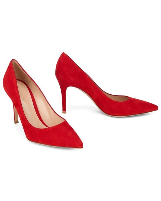 Gianvito Rossi Red Decollete 85