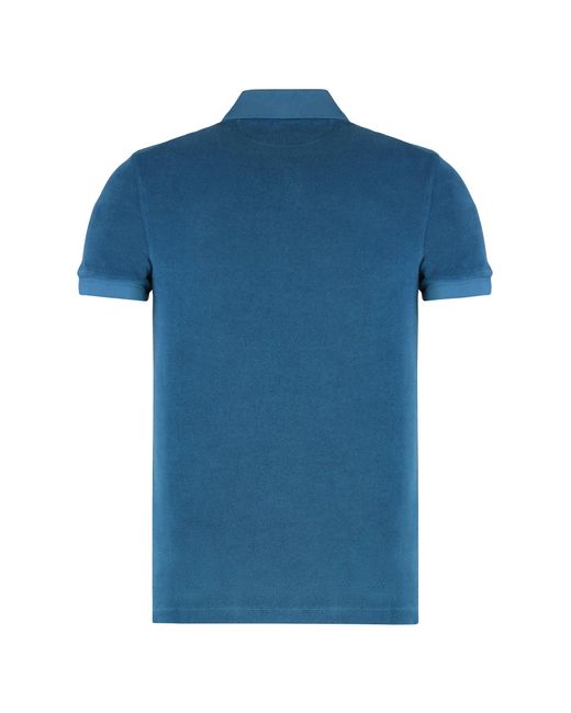 Tom Ford Blue Towelling Polo Shirt for men