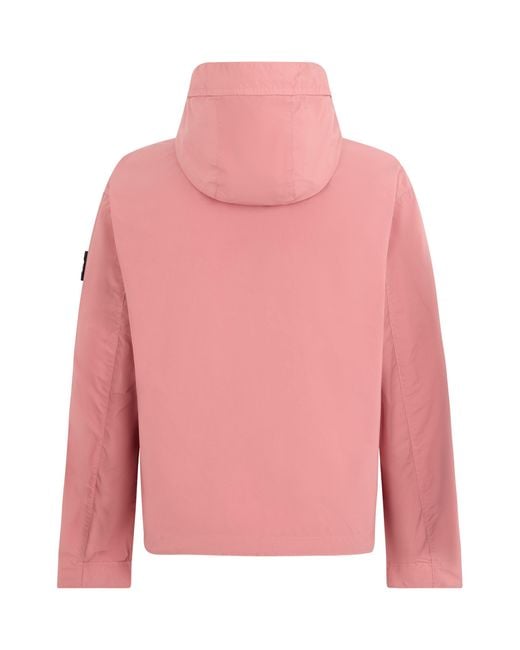 Stone Island Pink Ligth Compact Touch Poly-Tc Windbreaker for men