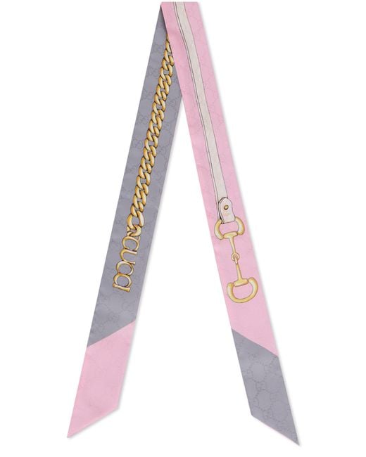 Gucci Natural Elegant Pastel Striped Decorative Ribbon