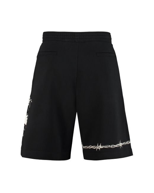 Bermuda Sportivo Nero Con Ricami GIVENCHY 4G Uomo - GIVENCHY - Russocapri