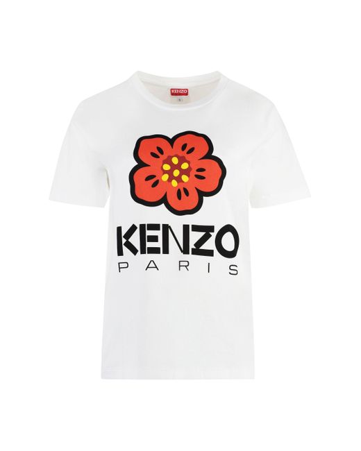 T-shirt girocollo in cotone di KENZO in White