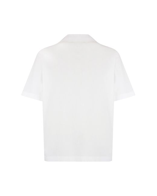 Camicia in popeline di cotone di Valentino in White da Uomo