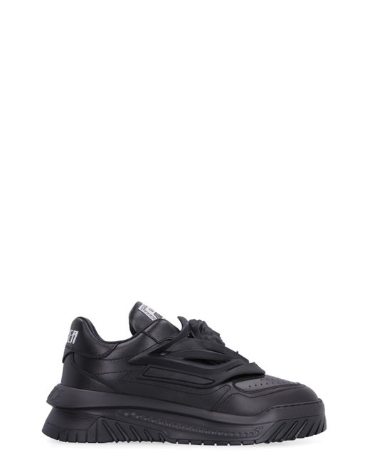 Versace Odissea Leather Sneakers in Black for Men | Lyst UK