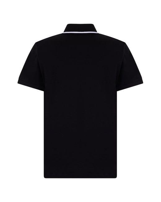 Boss Black Cotton Polo With Short Sleeves for men