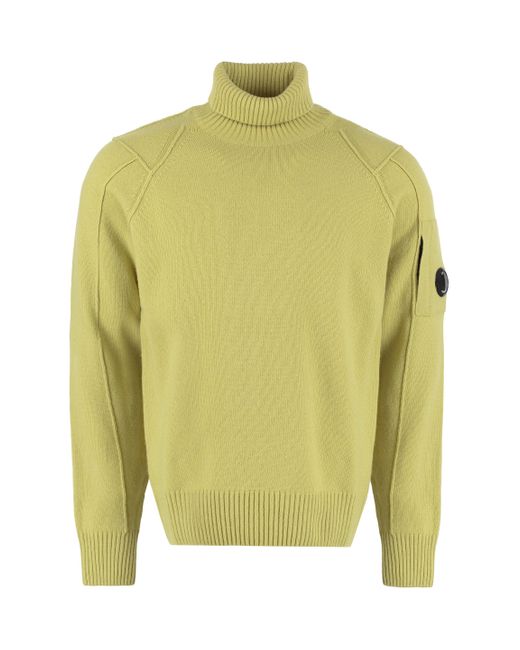 Mens Clothing Sweaters and knitwear Turtlenecks C.P Company Wool Lens Turtleneck in Natural for Men 