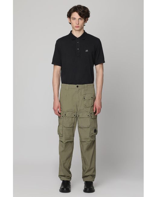 Pantaloni multi-tasche in cotone di C P Company in Green da Uomo