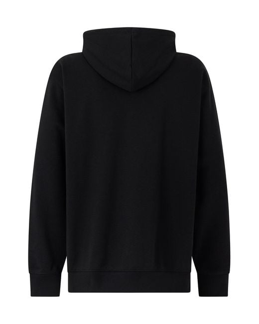 New Balance Black Hoodie Made Of Cotton With Logo for men