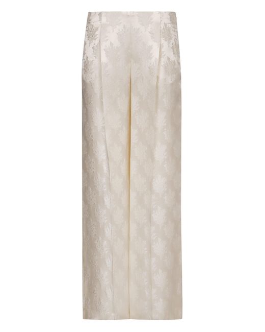 Pantaloni in seta di Fendi in White