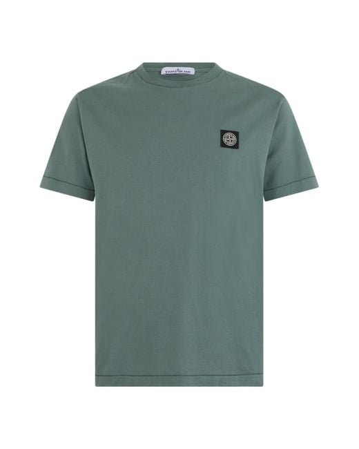 Stone Island Green Short-Sleeve T-Shirt for men