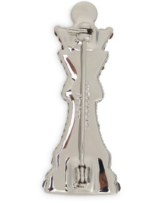 Weekend by Maxmara White Chip-Shaped Pin
