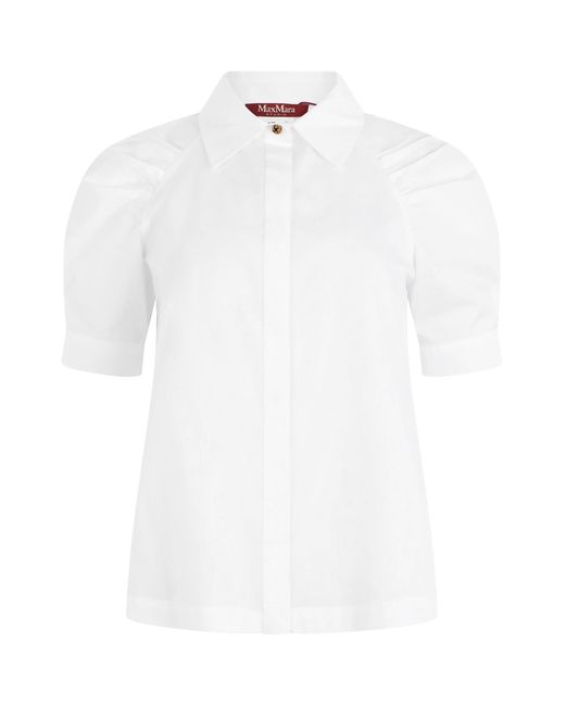 Max Mara White Short Sleeve Shirt