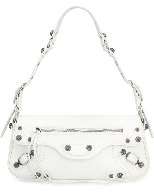 Balenciaga White Le Cagole Leather Crossbody Bag