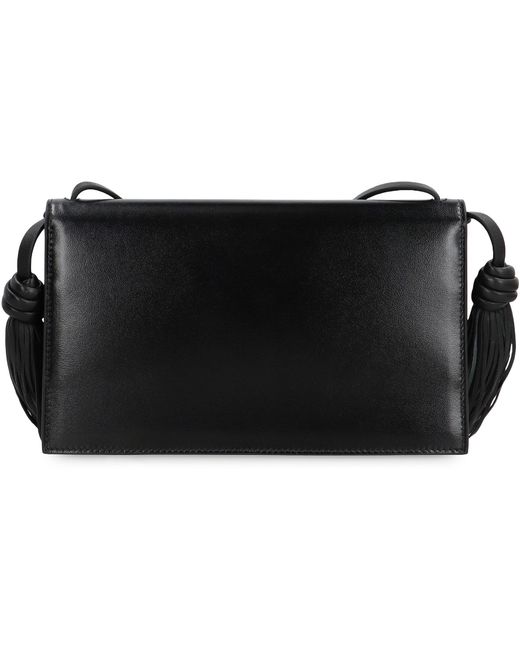 Jil Sander Black Tassel Leather Crossbody Bag