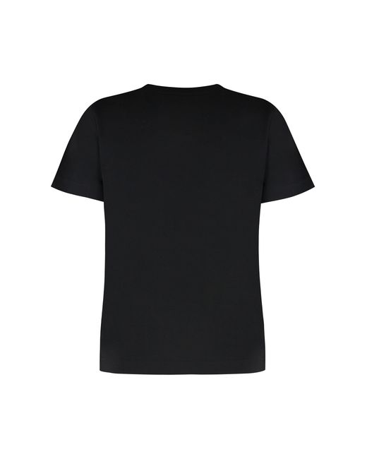 Moncler Black Cotton Crew-Neck T-Shirt