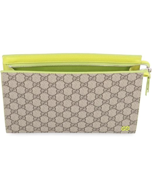 Gucci Gray Gg Supreme Fabric Small Pouch for men