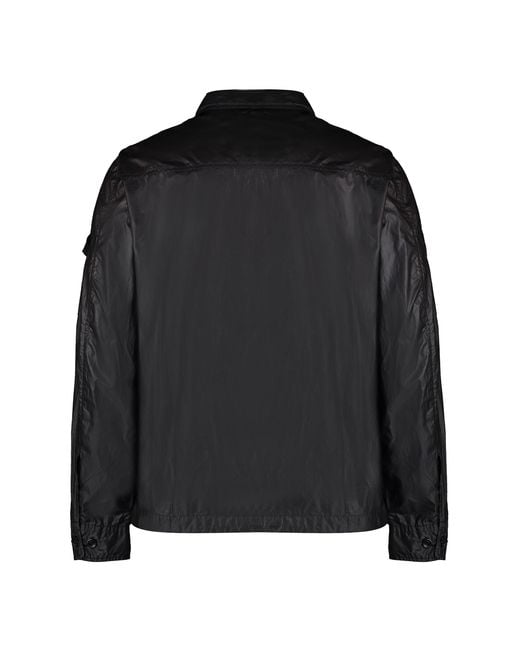 C P Company Black Technical Fabric Shirt For for men