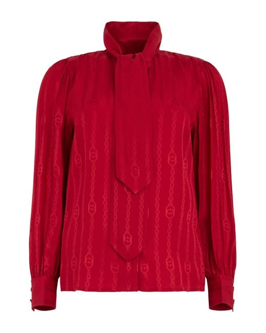 Gucci Red Silk Shirt