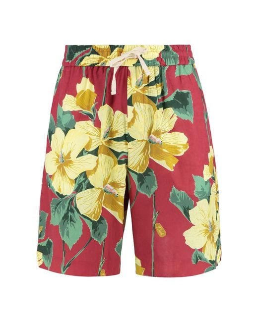 Drole de Monsieur Blue Cotton And Linen Bermuda-Shorts for men