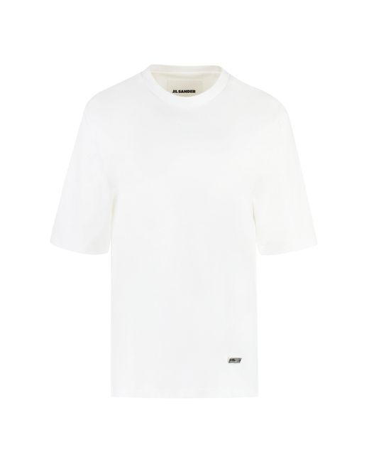 Jil Sander White Cotton Crew-Neck T-Shirt