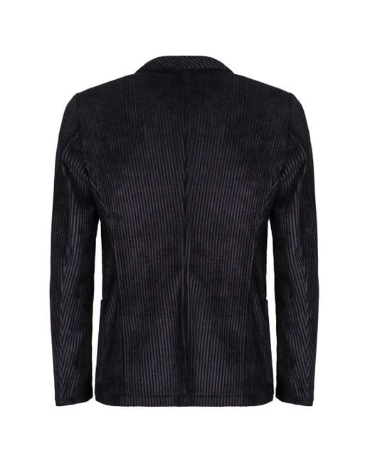 Emporio Armani Black Corduroy Blazer for men