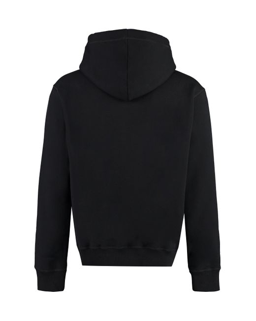 DSquared² Black Cotton Hoodie for men