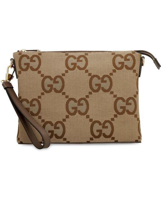 Gucci Jumbo GG Canvas Messenger Bag in Brown for Men Lyst