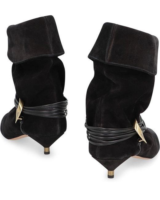 Stivaletti Edrika in suede di Isabel Marant in Black
