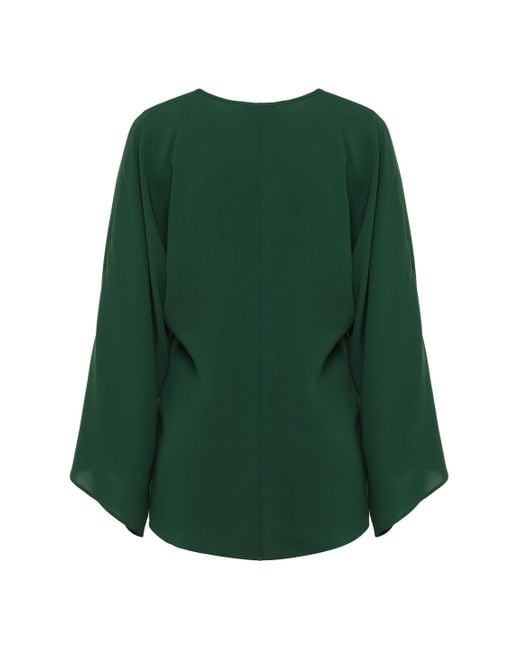 Max Mara Green Umile Cady Blouse