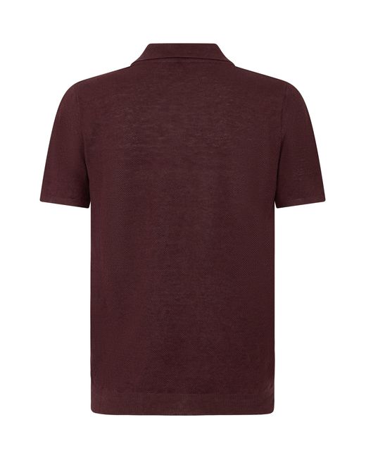 Roberto Collina Red Linen Polo for men