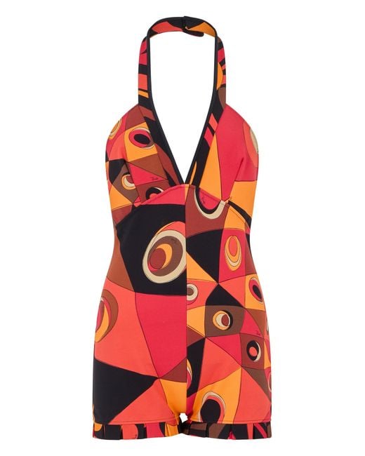 Emilio Pucci Red Short Jumpsuit