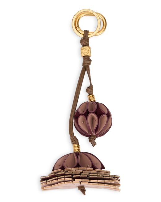 Gianni Chiarini Brown Leather Keychain