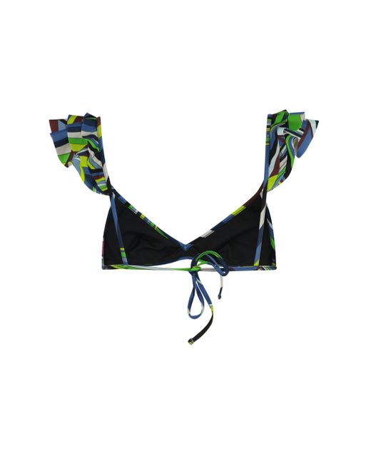 Top bikini stampato di Emilio Pucci in Green
