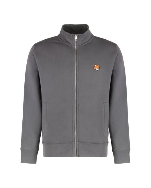 Maison Kitsuné Gray Full-Zip Sweatshirt for men