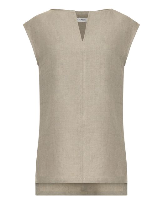 Max Mara Natural Colimbo Linen Blouse