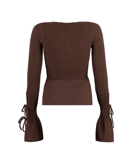 ANDREADAMO Brown Long-Sleeve Top