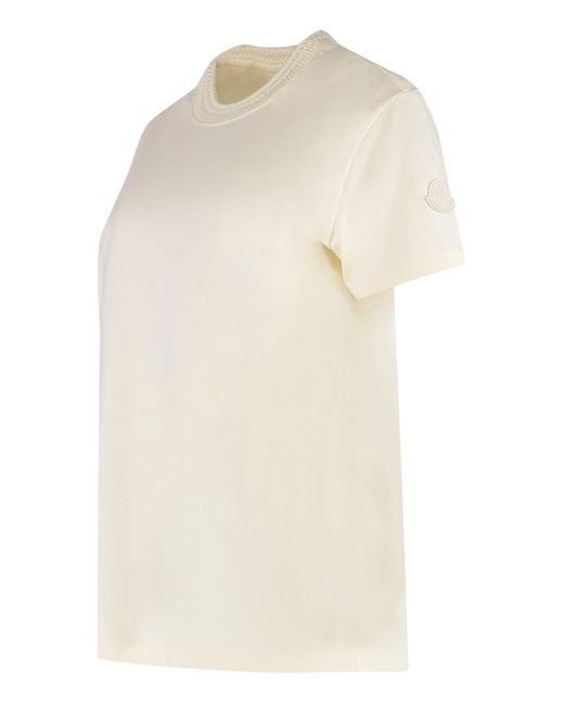 Moncler White Cotton Crew-Neck T-Shirt