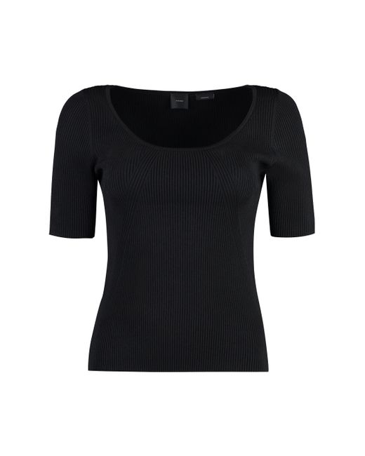 T-shirt Marrubio in maglia di Pinko in Black