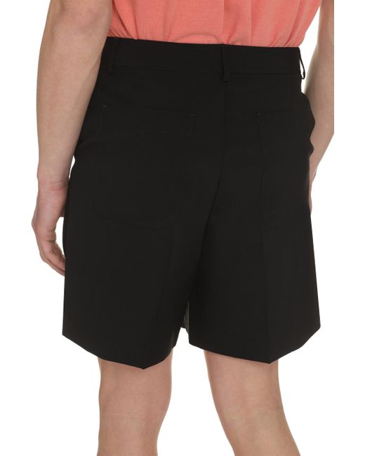 Valentino Black Virgin Wool Bermuda-shorts for men