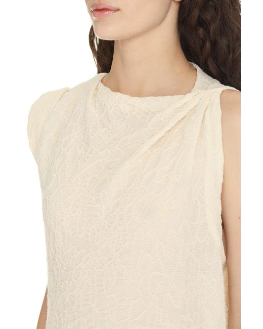 Isabel Marant White Franzy Cotton-Blend Dress