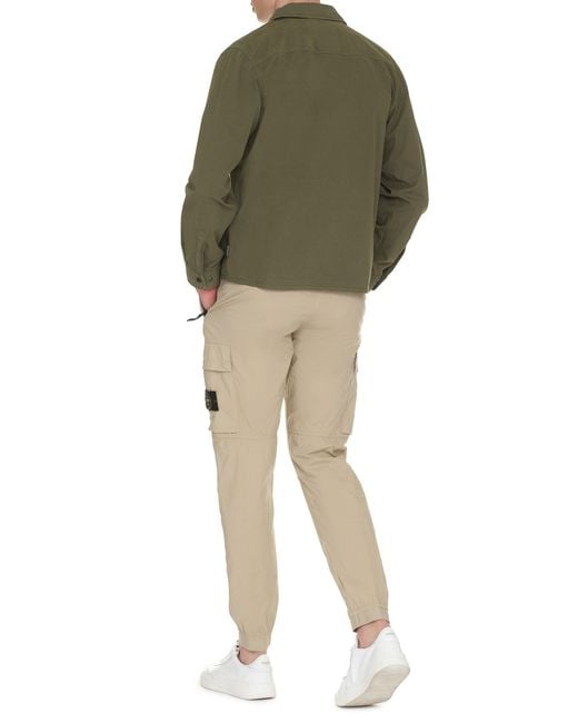 Woolrich Green Cotton Overshirt for men