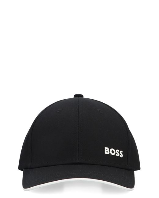 Boss Black Baseball Cap With Logo for men