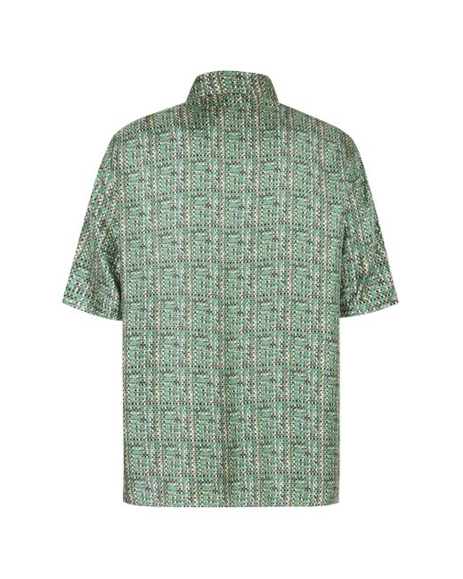 Fendi Green Silk Shirt for men