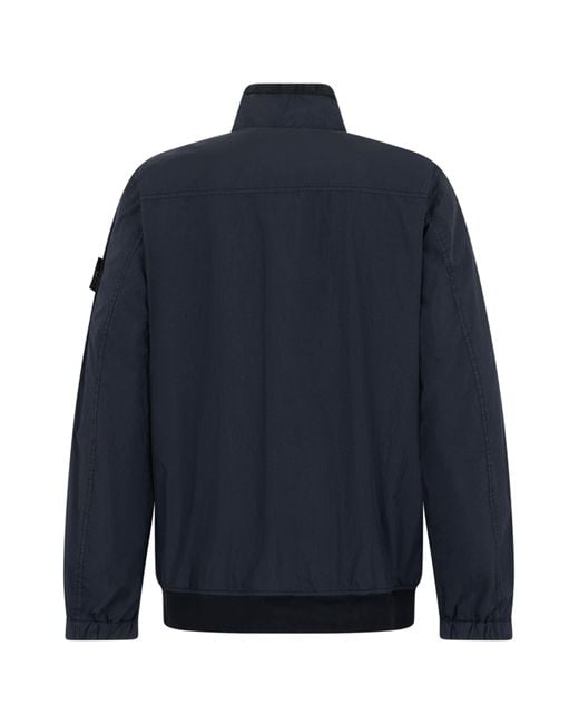 Stone Island Blue Jacket With Zipper for men