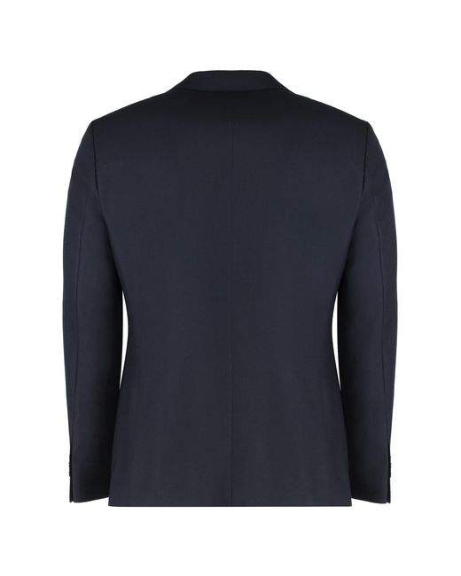 Boss Blue Single-Breasted Two-Button Jacket for men
