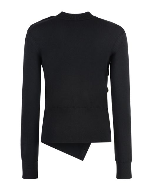 Alexander McQueen Black Wool Blend Sweater